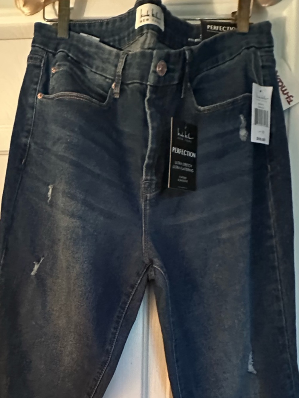 Nicole Miller Perfection Dark Wash Stretch Ankle Skinny Jeans